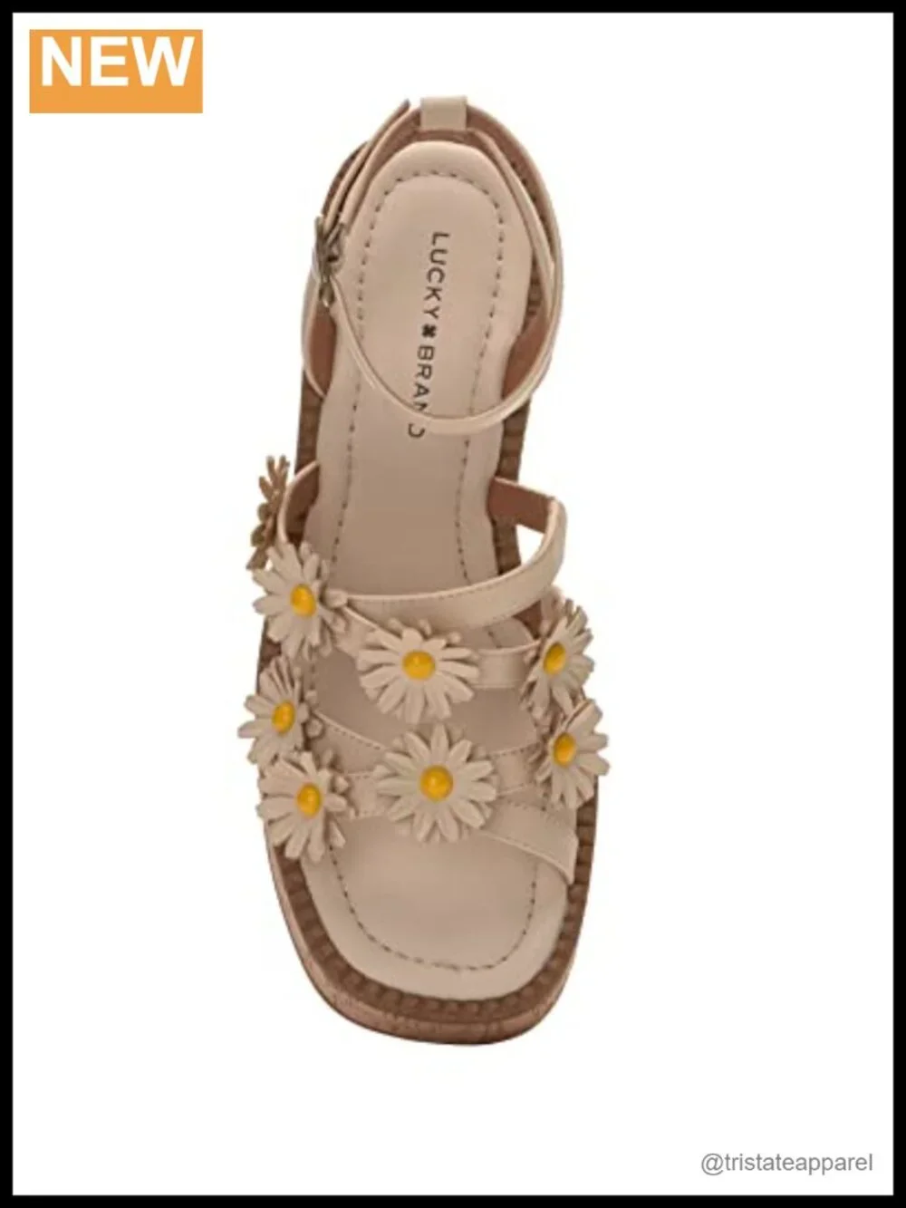 Leather Platform Sandal Ankle Strap Buckle